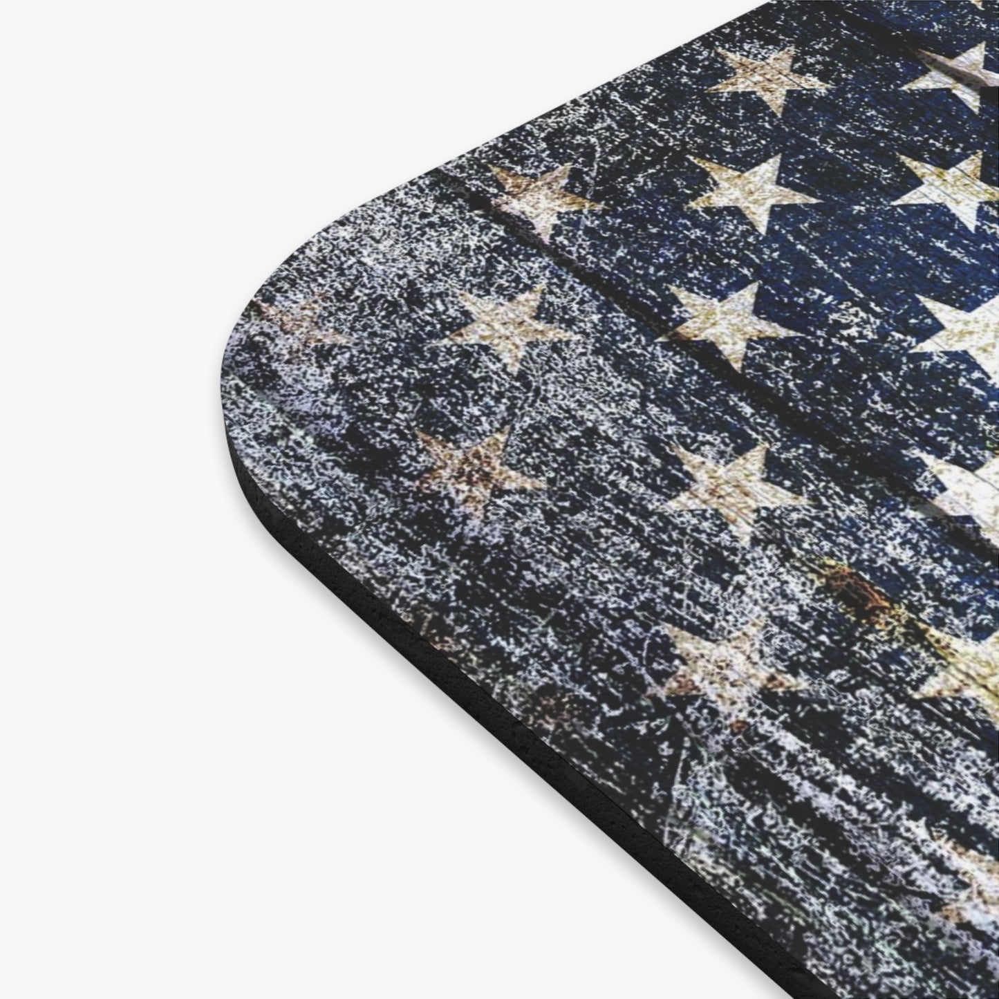 American Flag Themed Office Decor - American Flag on Old Barn Wood Mouse Pad
