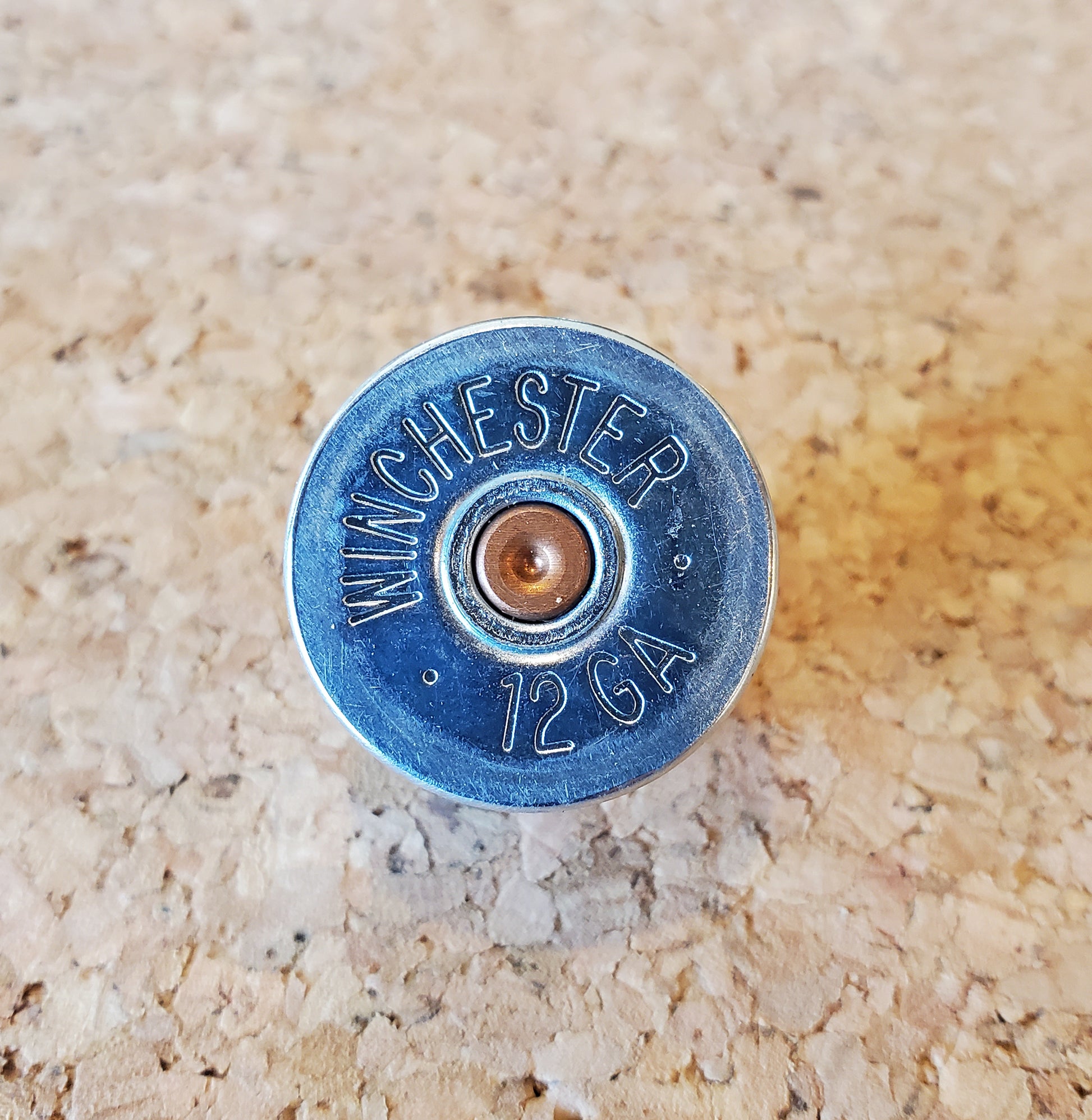 12 Gauge Shotgun Shell Push Pin front