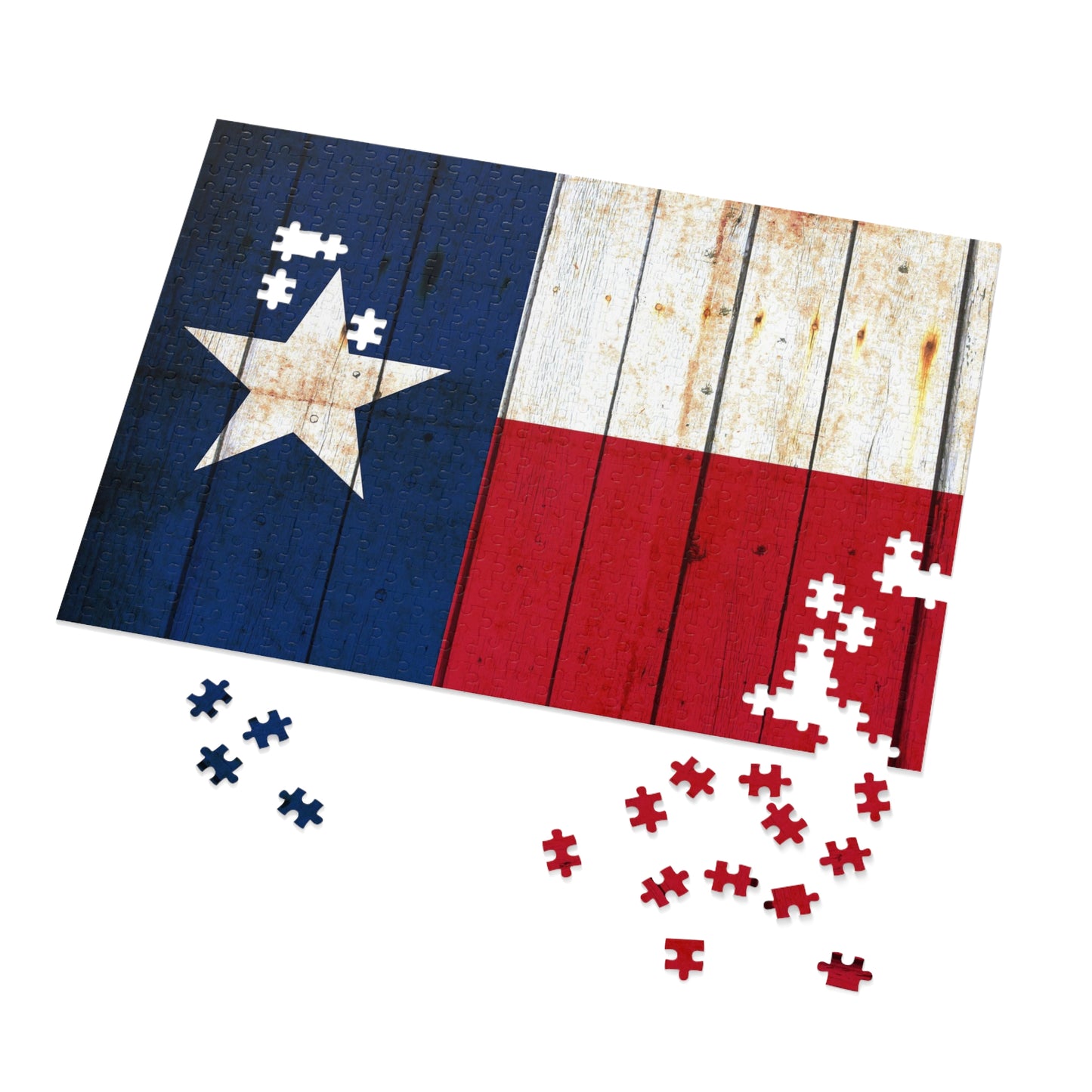 Texas Flag Themed Puzzle.  Texas Flag 252 or 500 Pieces Puzzle