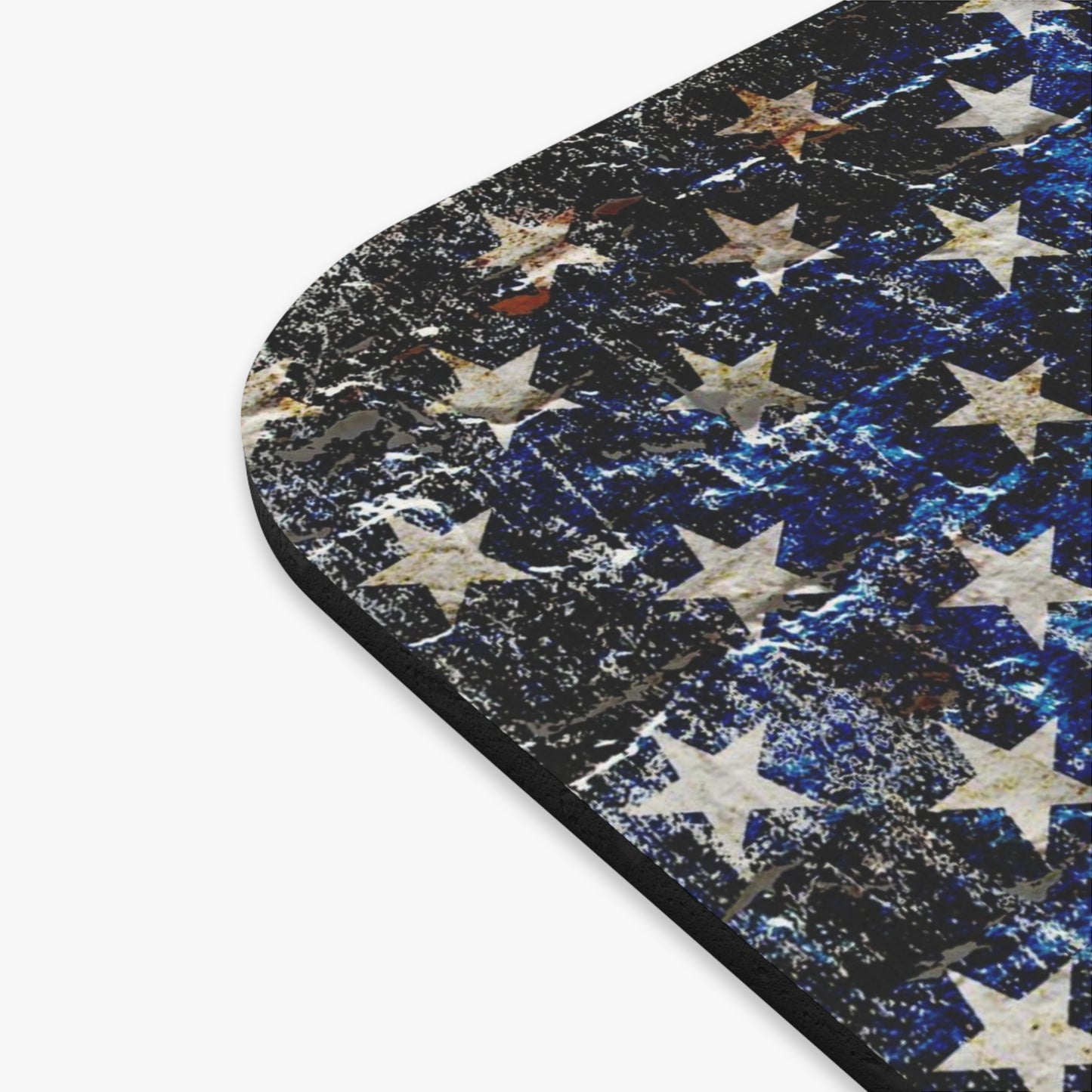 American Flag Themed Office Decor - American Flag on brick wall Print Mouse Pad