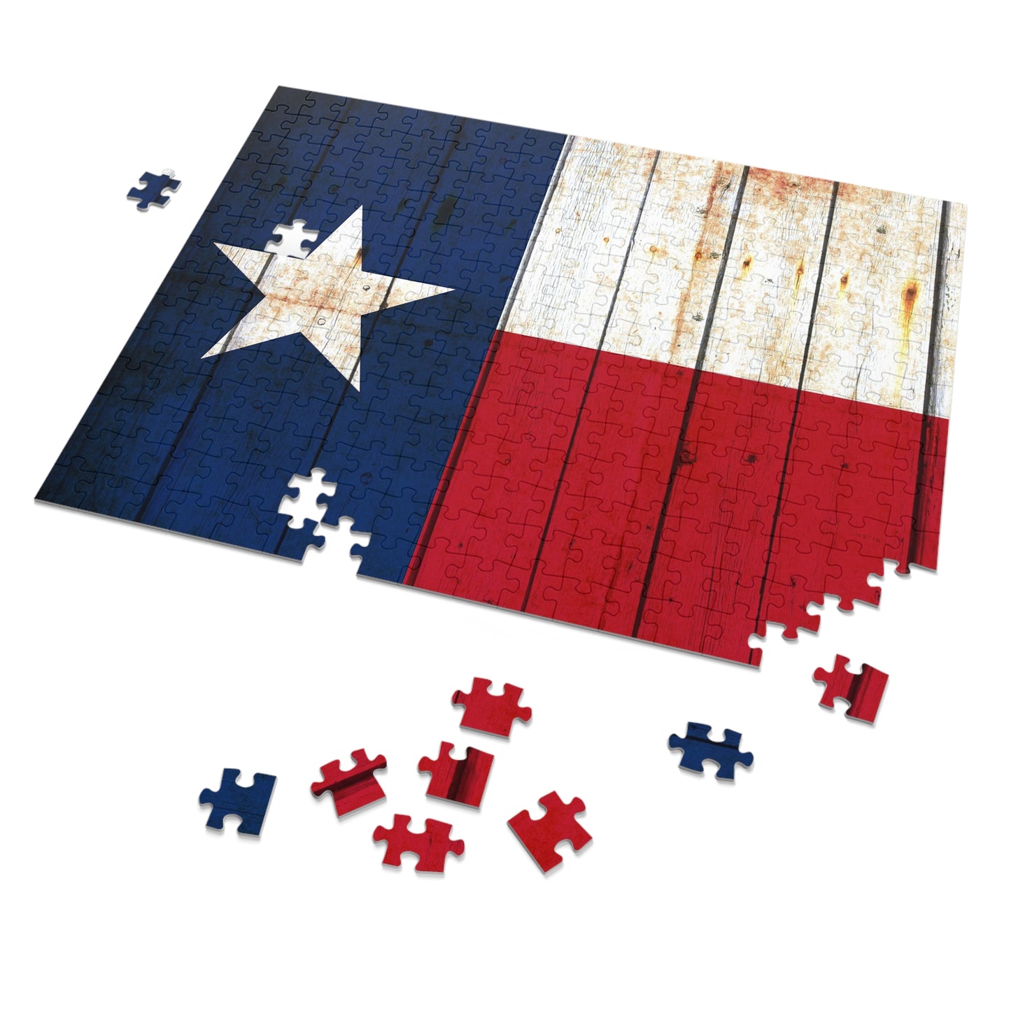 Texas Flag Themed Puzzle.  Texas Flag 252 or 500 Pieces Puzzle