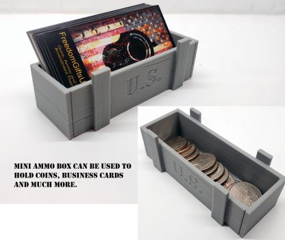 Our 1:6 scale miniature ammo box an be used to store cards, coin knickknack and more